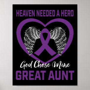 Affiche Pourpre En Mémoire De La Grande Tante Cancer Pancr