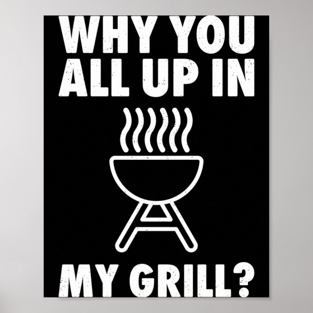Affiche Pourquoi autant de barbecues de grillades de papa  (Devant)