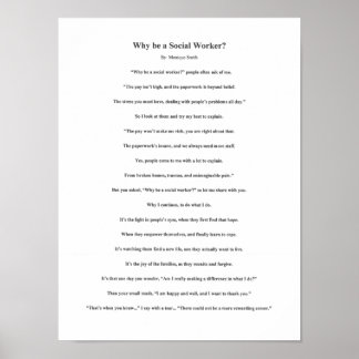 Affiche Pourquoi être un poème de travailleur social