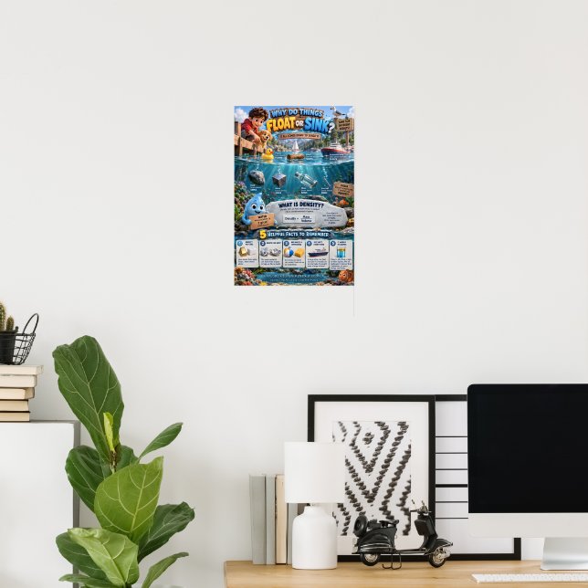 Affiche Pourquoi les objets flottent ou coulent-ils ? (Bureau à domicile)