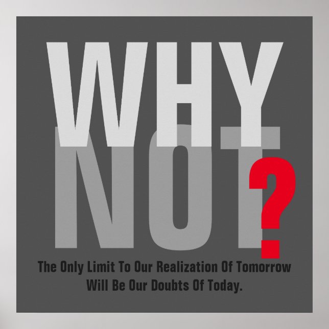 Affiche Pourquoi Pas Des Possibilités Inspirationnelles Mo (Devant)