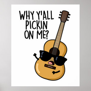 Affiche Pourquoi vous m'embêtez drôle pun de guitare