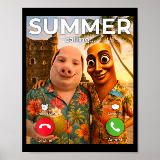 Affiche Pourriture cérébrale john pork drôle vacances d'ét