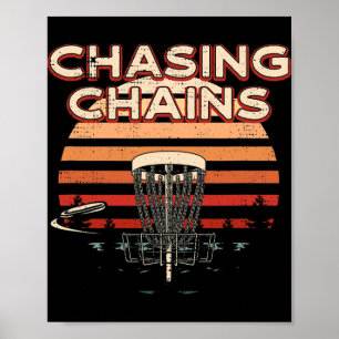 Affiche Poursuite de Chaînes Disc Golf Hobby Disc Golfeur