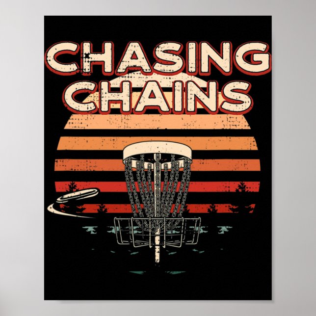 Affiche Poursuite de Chaînes Disc Golf Hobby Disc Golfeur  (Devant)