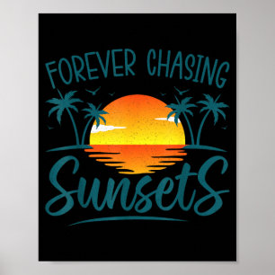 Affiche Poursuite Éternelle Couchers de Soleil Soleil d'Ét