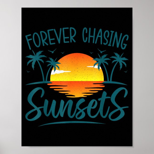 Affiche Poursuite Éternelle Couchers de Soleil Soleil d'Ét (Devant)