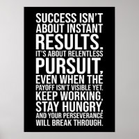 Poursuite sans relâche - Motivation du succès