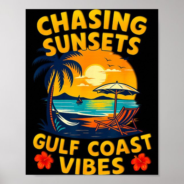 Affiche Poursuivre les couchers de soleil vibrations de la (Devant)