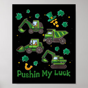Affiche Poussant Mon Camion Camion Jour de la Saint Patric