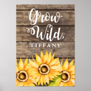 Affiche Pousse à l'état sauvage   Art de crèche Tournesol
