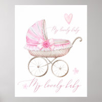Poussette pour Bébé Fille Nouvelle-Née Nursery Aqu