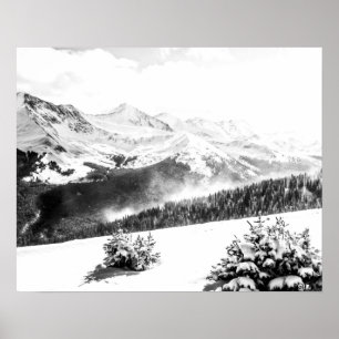 Affiche Poussière fraîche de neige // Noir et blanc