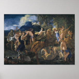 Affiche Poussin - Bacchanale