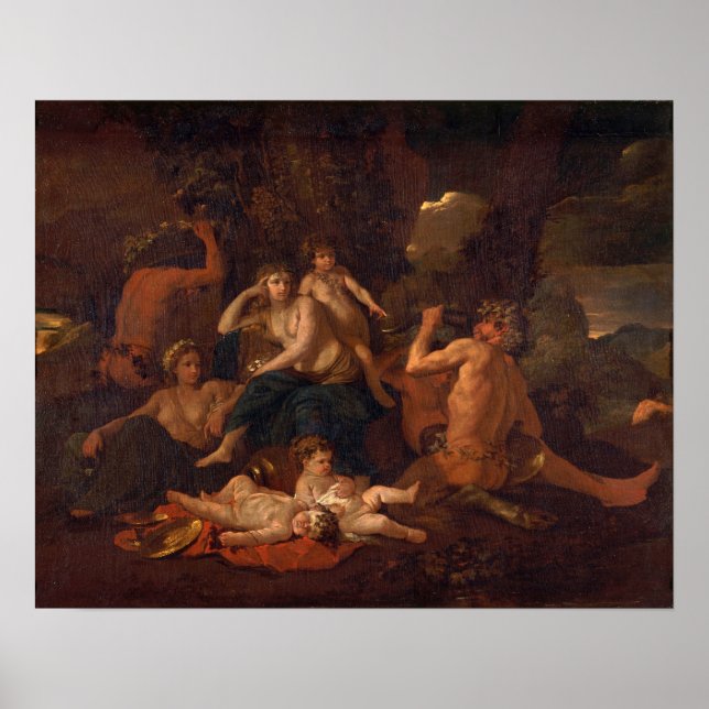 Affiche Poussin - Enfance De Bacchus (Devant)
