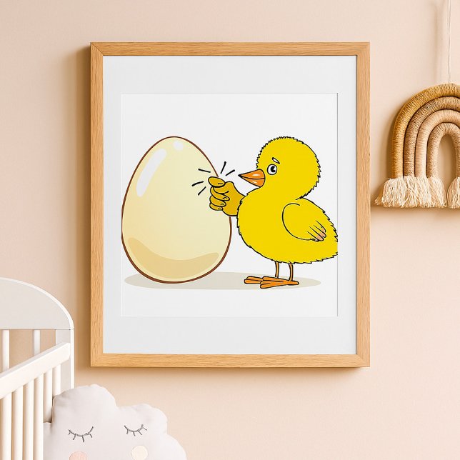 Affiche Poussin jaune et œuf (Créateur téléchargé)