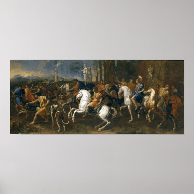 Affiche Poussin - La chasse de Méléagre (Devant)