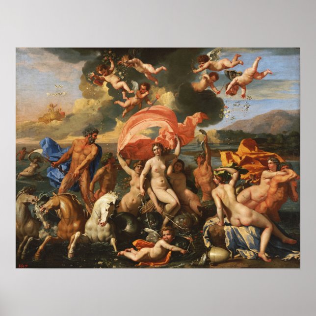 Affiche Poussin - La Naissance De Vénus (Devant)