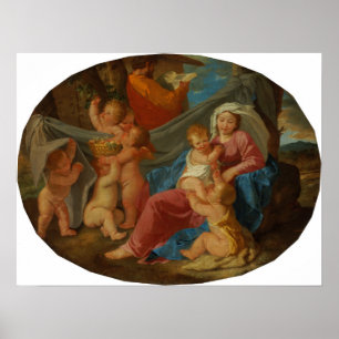 Affiche Poussin - Le Reste Du Vol En Egypte