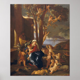 Affiche Poussin - Le Reste Du Vol En Egypte