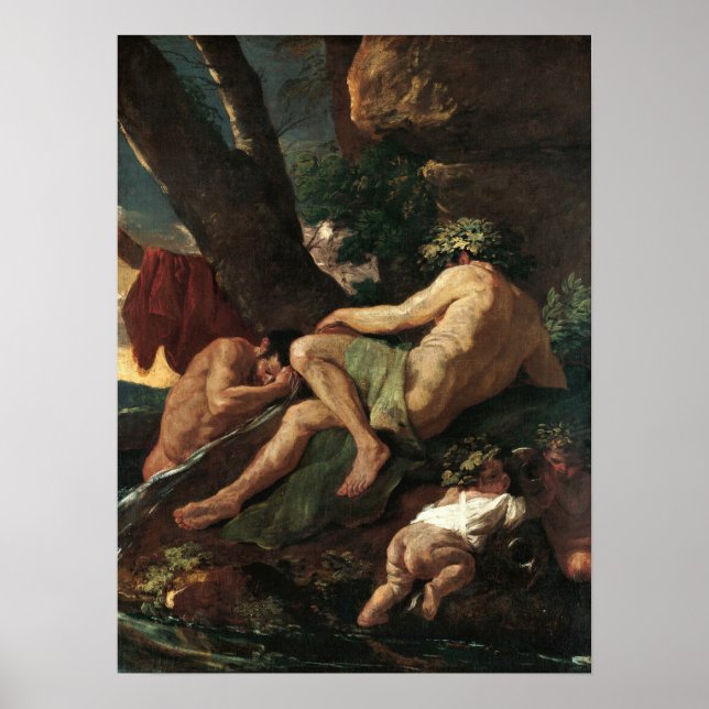 Affiche Poussin - Midas Lave À La Source Du Pacte... (Devant)
