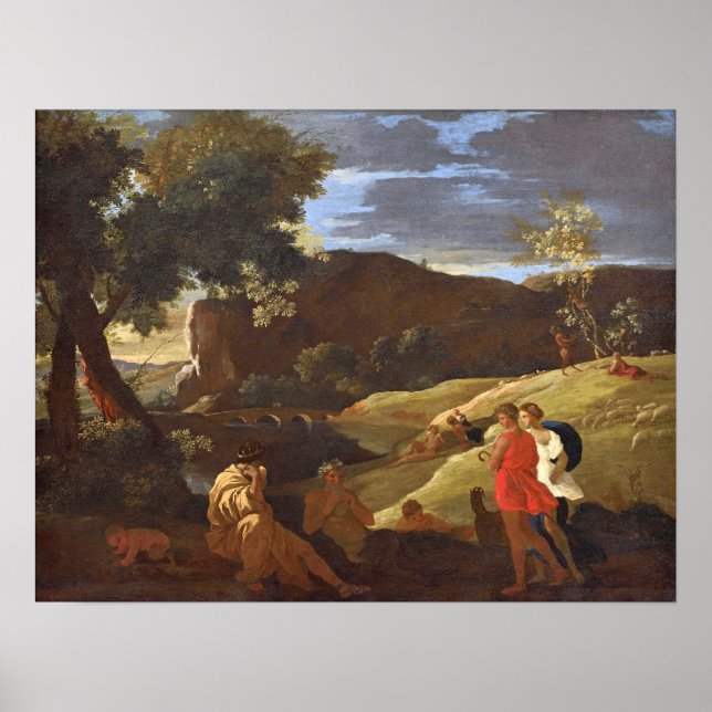 Affiche Poussin - Midas Pan Et Bergers (Devant)