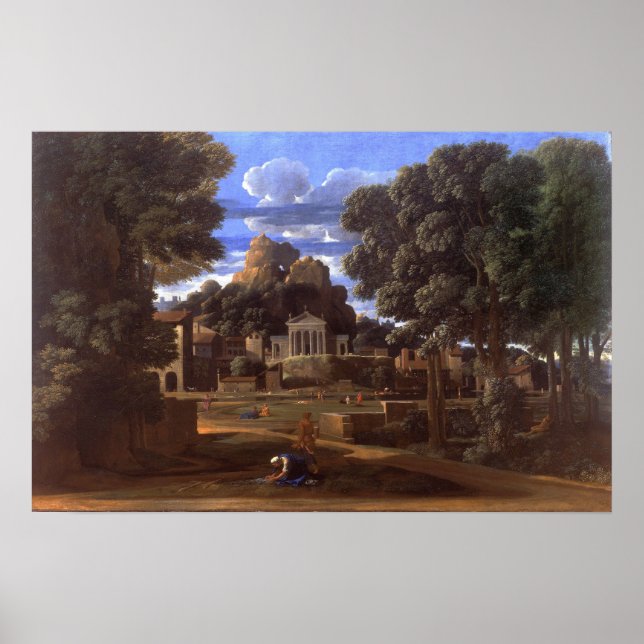 Affiche Poussin - Paysage Avec Les Cendres De Phocion (Devant)