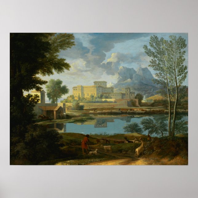 Affiche Poussin - Paysage français (Devant)