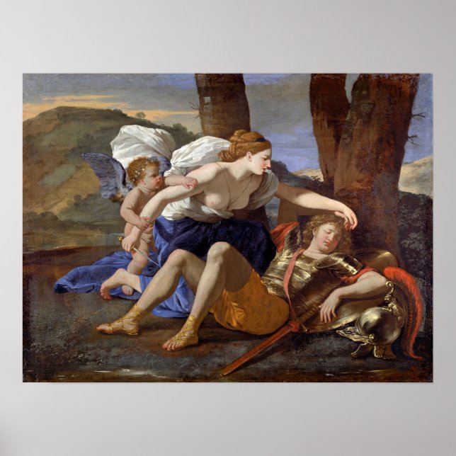 Affiche Poussin - Rinaldo et Armide (Devant)