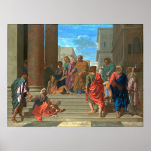 Affiche Poussin - Saints Pierre Et Jean Guérir La Lame ...