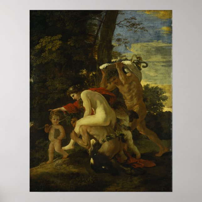 Affiche Poussin - Scène Bacchique (Devant)