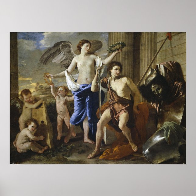 Affiche Poussin - Triomphe De David (Devant)
