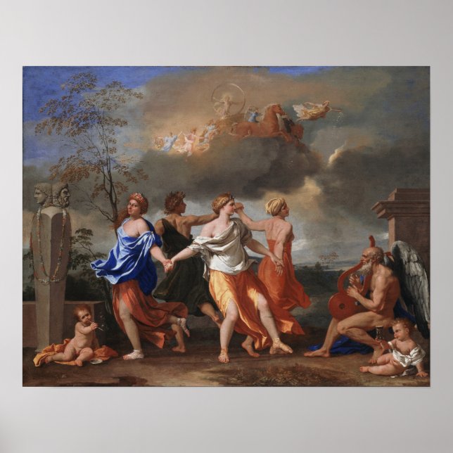 Affiche Poussin - Une danse au son de la musique du temps (Devant)