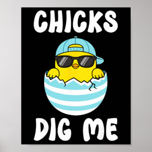 Affiche Poussins Me Cool Sungles Par Œuf De Pâques De Poul
