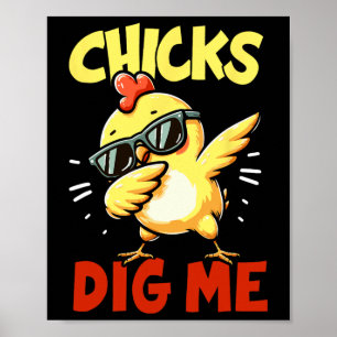Affiche Poussins Me Creuser Pâques Dabbing Pâques Filles G