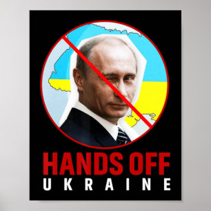 Affiche Poutine met la main à l'Ukraine