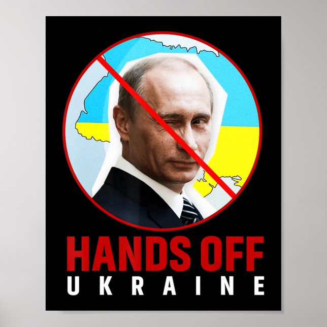 Affiche Poutine met la main à l'Ukraine (Devant)