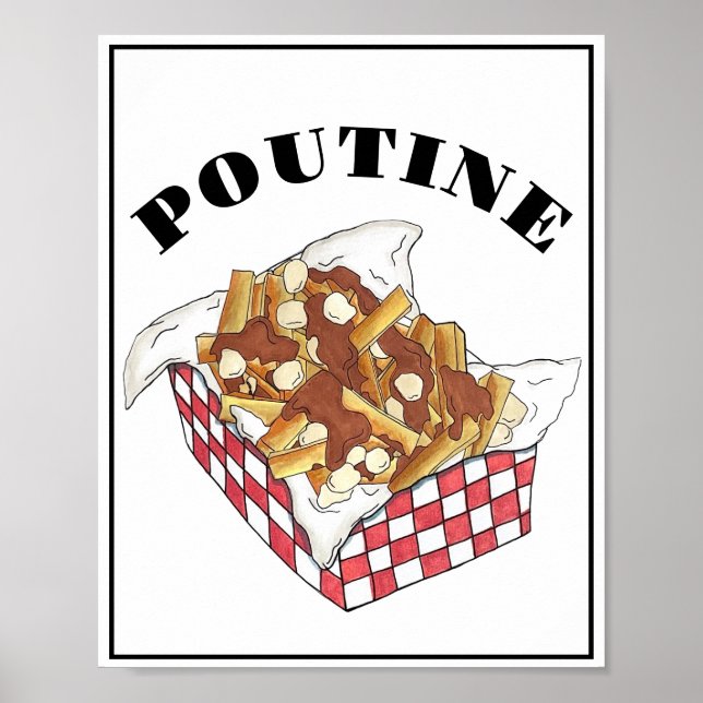 Affiche Poutine Quebec Canada Canadian Food French Fries  (Devant)