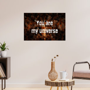 Affiche Poutre dorée dans un univers géométrique scintilla