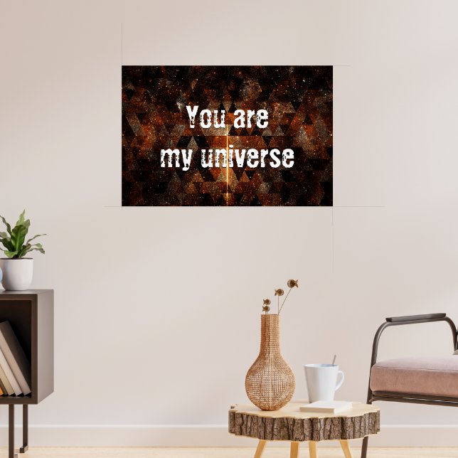 Affiche Poutre dorée dans un univers géométrique scintilla (Salon 3)
