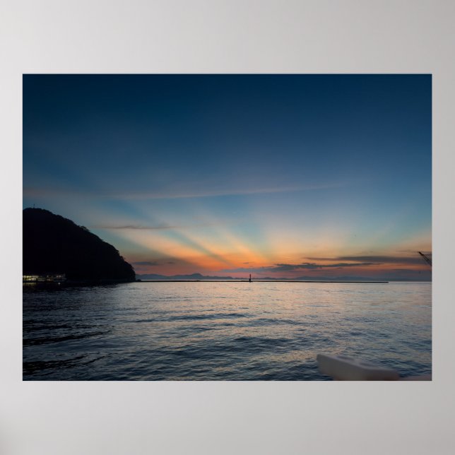 Affiche Poutres de soleil couchant (Devant)