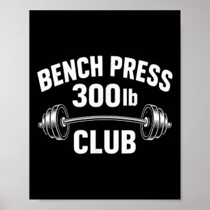 Affiche Pouvoir de musculation du banc de presse de 300 li