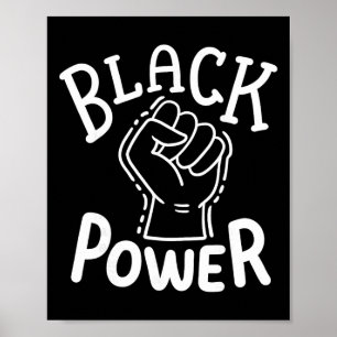 Affiche Pouvoir Noir Droits Civiques Fierté Afro-Américain