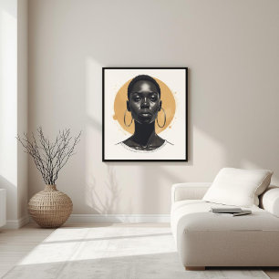 Affiche Pouvoir Tranquille – Portrait Afrocentrique V