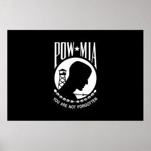 Affiche POW MIA Héros militaires américains Prisonniers de