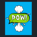 Affiche Pow ! Pointe comique de pop art dynamique<br><div class="desc">Ajoutez une explosion d'action à votre espace avec ce design pop art dynamique "Pow!", inspiré par le style énergique des bandes dessinées classiques. Parfait pour les amateurs de style rétro et de visuels audacieux, ce design capture la puissance pointue des exclamations de bandes dessinées, en faisant un ajout vibrant et...</div>