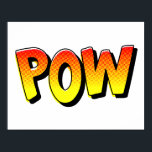 Affiche POW typographie bande dessinée pop art<br><div class="desc">POW typographie BD pop art domaine public,  typographie,  BD pop art</div>