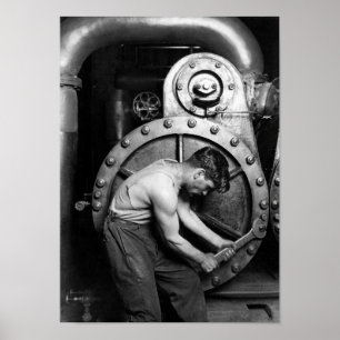 Affiche Power House Mechanic 1920 - Lewis Hine