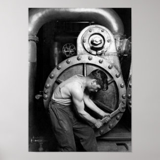 Affiche Power House Mechanic 1920 - Lewis Hine