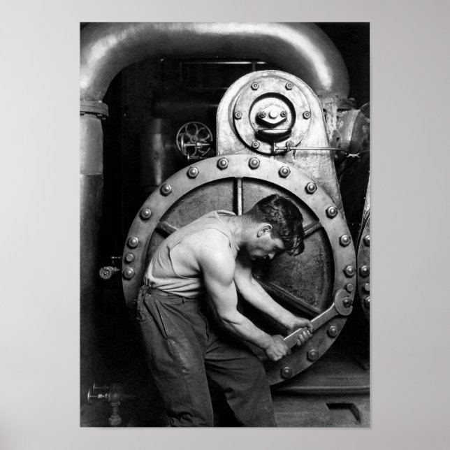 Affiche Power House Mechanic 1920 - Lewis Hine (Devant)